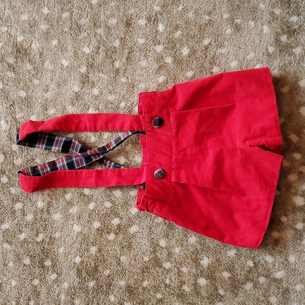 The Beaufort Bonnet Company Red Overalls | 18-24M